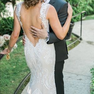 “Devoted” Ines Di Santo Art Deco Dress w/ vail